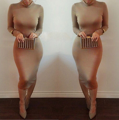 Autumn Winter Bandage Dress & Long Sleeve Nightclub Dress