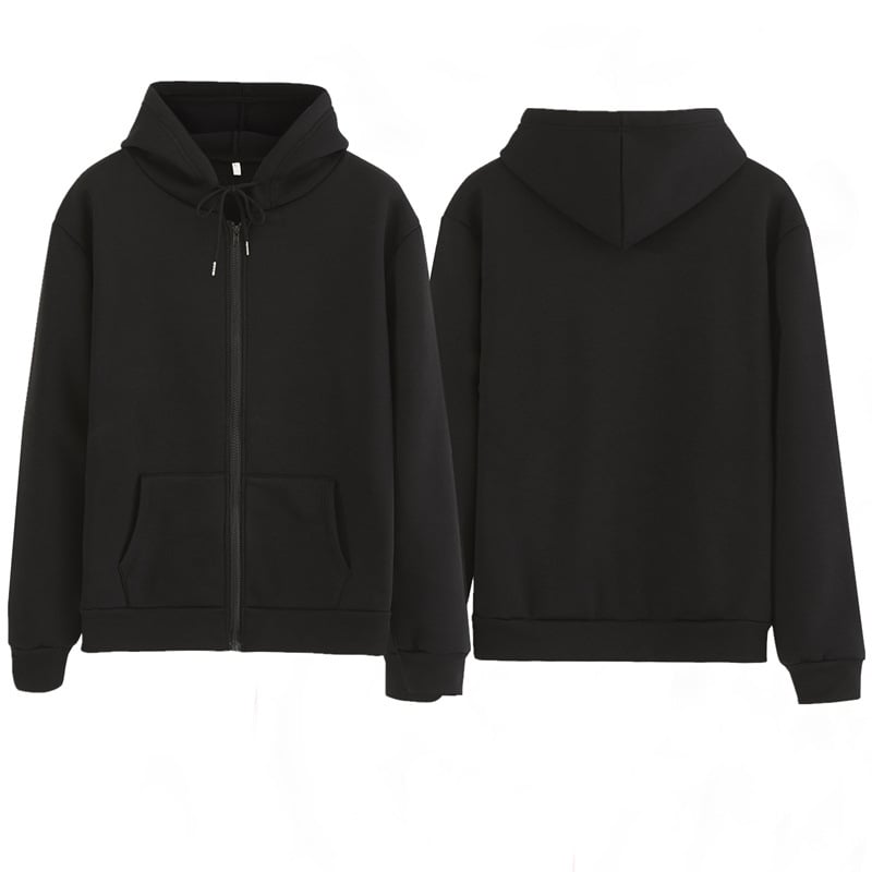 Velvet Thick Zipper Hooded Sweater