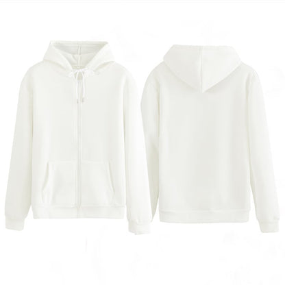 Velvet Thick Zipper Hooded Sweater