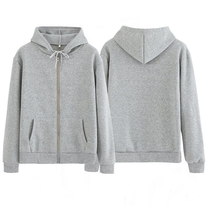 Velvet Thick Zipper Hooded Sweater