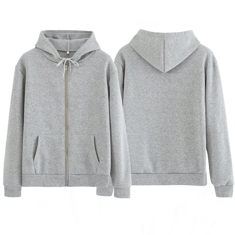 Velvet Thick Zipper Hooded Sweater