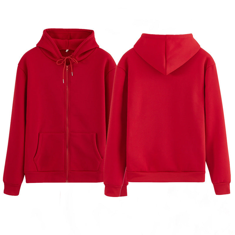 Velvet Thick Zipper Hooded Sweater