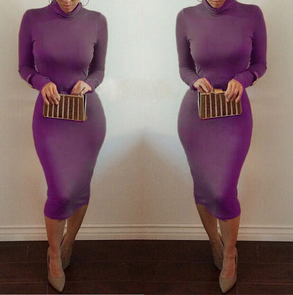 Autumn Winter Bandage Dress & Long Sleeve Nightclub Dress